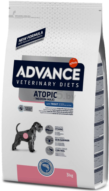 Сухой корм для собак ADVANCE VetDiet Atopic Medium & Maxi форель 3 кг (8410650170695)