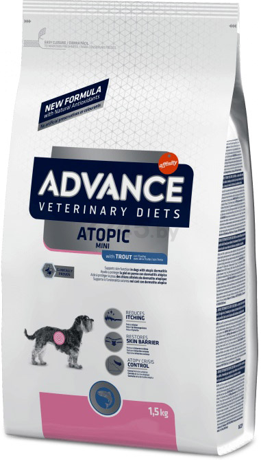 Сухой корм для собак ADVANCE VetDiet Atopic Mini 1,5 кг (8410650221212)