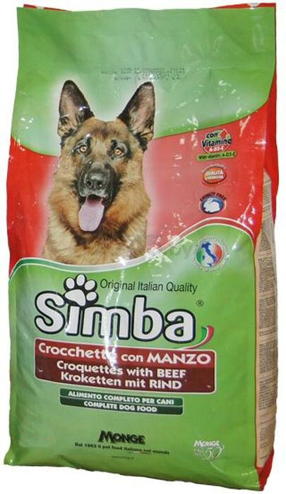 Сухой корм для собак MONGE Simba говядина 20 кг (8009470009867)