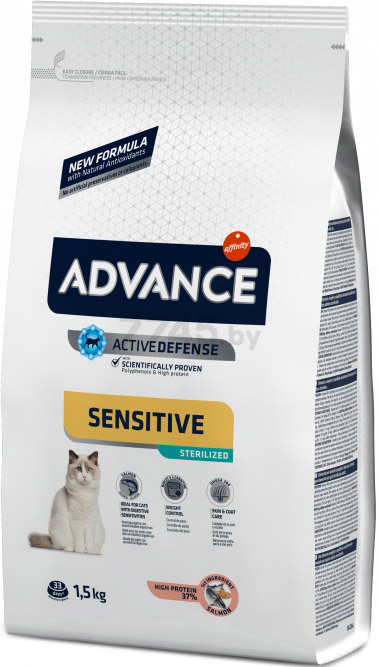 Сухой корм для стерилизованных кошек ADVANCE Sensitive Sterilised лосось 1,5 кг (8410650167886)