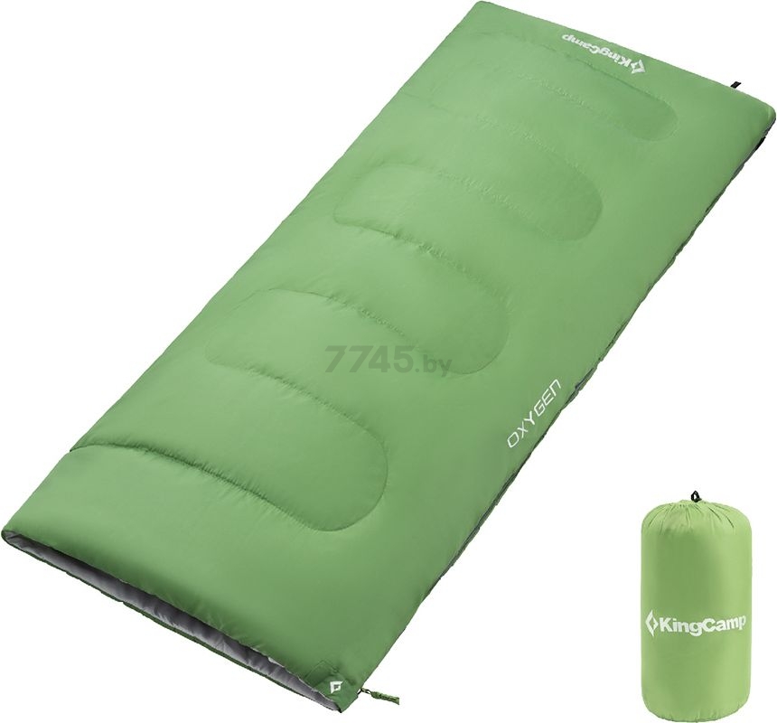 Спальный мешок KING CAMP Oxygen +8C правая молния, зеленый (KS3122)