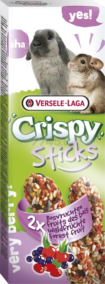Лакомство для кроликов и шиншилл VERSELE-LAGA Crispy Sticks лесные фрукты 110 г (462062)