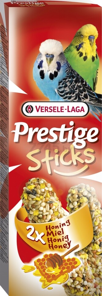 Лакомство для волнистых попугаев VERSELE-LAGA Prestige Sticks семена и мёд 60 г (422308)
