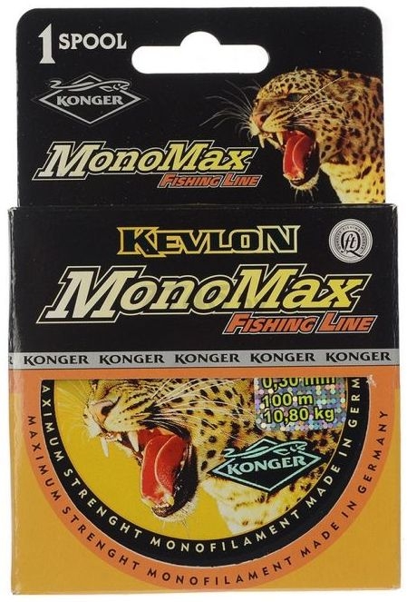 Леска монофильная KONGER Kevlon Monomax 0,22 мм/30 м (212030022) - Фото 3