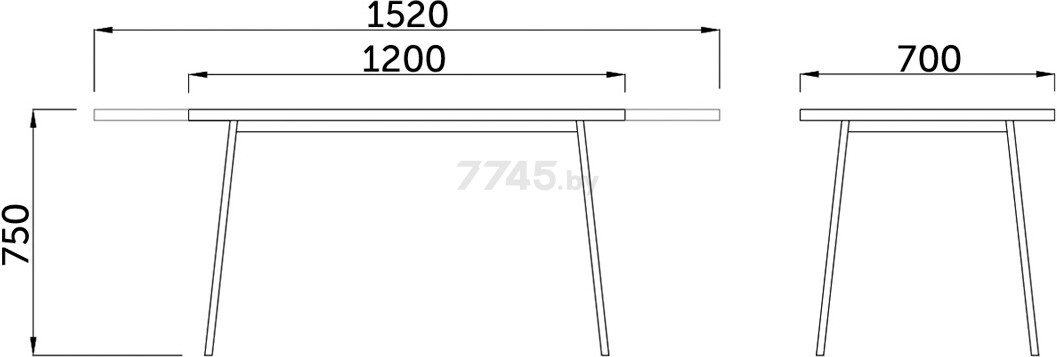 Стол кухонный LISTVIG Винер кремовый 120-152x70х75 см (62258) - Фото 3