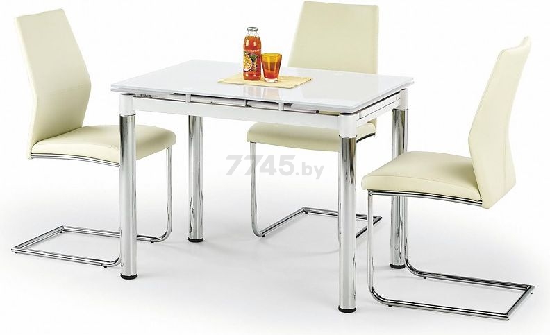 Стол кухонный HALMAR Logan 2 белый 96-142х70х76 см (V-CH-LOGAN_2-ST-BIALY) - Фото 3