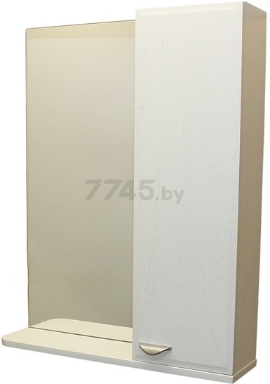 Шкаф с зеркалом для ванной САНИТАМЕБЕЛЬ Лотос 101.600 правая