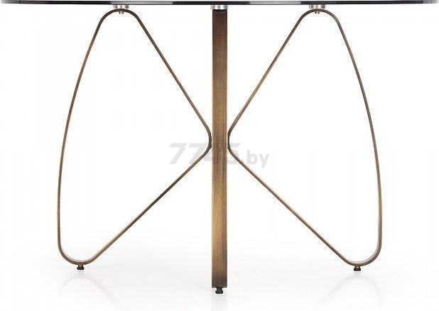 Стол кухонный HALMAR Lungo коричневый/античное золото 120х76 см (V-CH-LUNGO-ST) - Фото 2