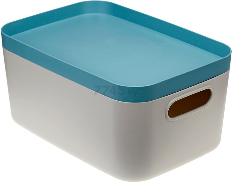 Коробка для хранения вещей пластиковая 6,2 л IDEA Инфинити серо-голубой (М2346)