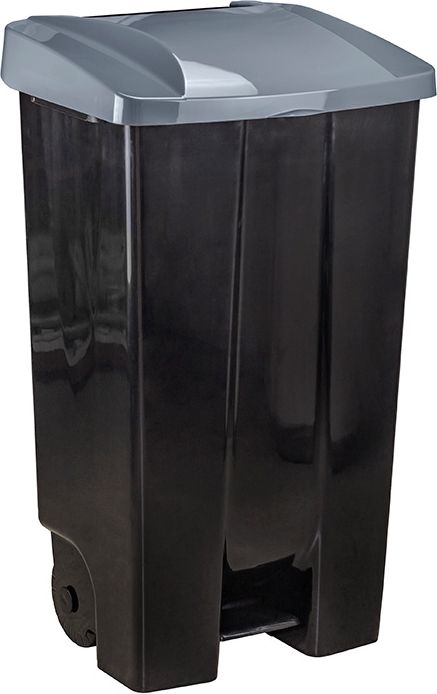 Контейнер для мусора пластиковый IDEA 110 л серый/черный (М2395)