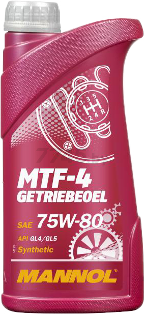 Масло трансмиссионное 75W80 синтетическое MANNOL MTF-4 Getriebeoel 1 л (99199)