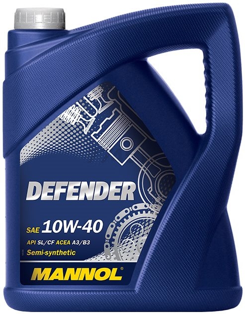 Моторное масло 10W40 полусинтетическое MANNOL 7507 Defender 5 л (1912)