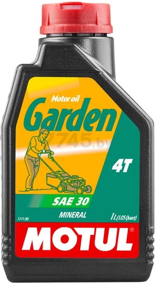 Масло четырехтактное SAE30 минеральное MOTUL Garden 4T 1 л (102787)