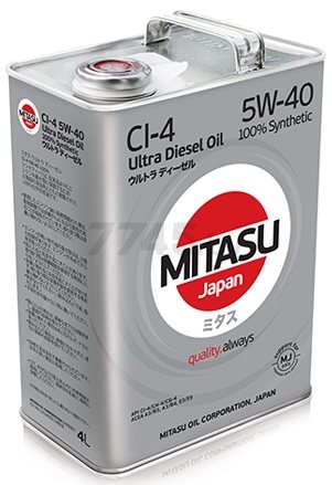 Моторное масло 5W40 синтетическое MITASU Ultra Diesel CI-4 4 л (MJ-212-4)