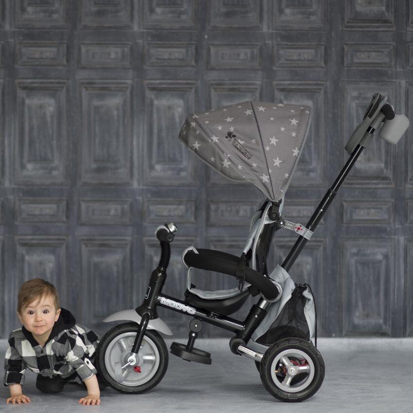 Велосипед детский LORELLI Moovo Air Grey Black Stars (10050462001) - Фото 17