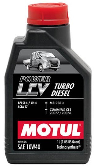 Моторное масло 10W40 синтетическое MOTUL Power LCV Turbo Diesel 1 л (106135)