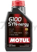 Моторное масло 5W30 полусинтетическое MOTUL 6100 Syn-Nergy 1 л (107970)