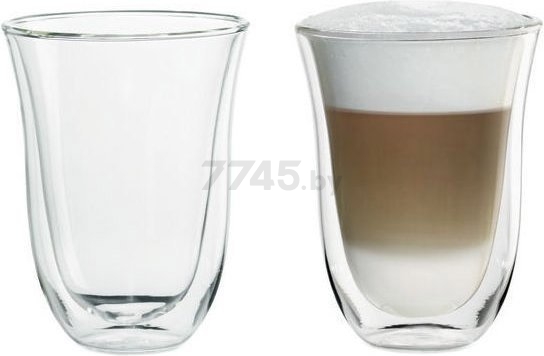 Набор стаканов DELONGHI Latte Macchiato с двойными стенками 2 штуки 220 мл