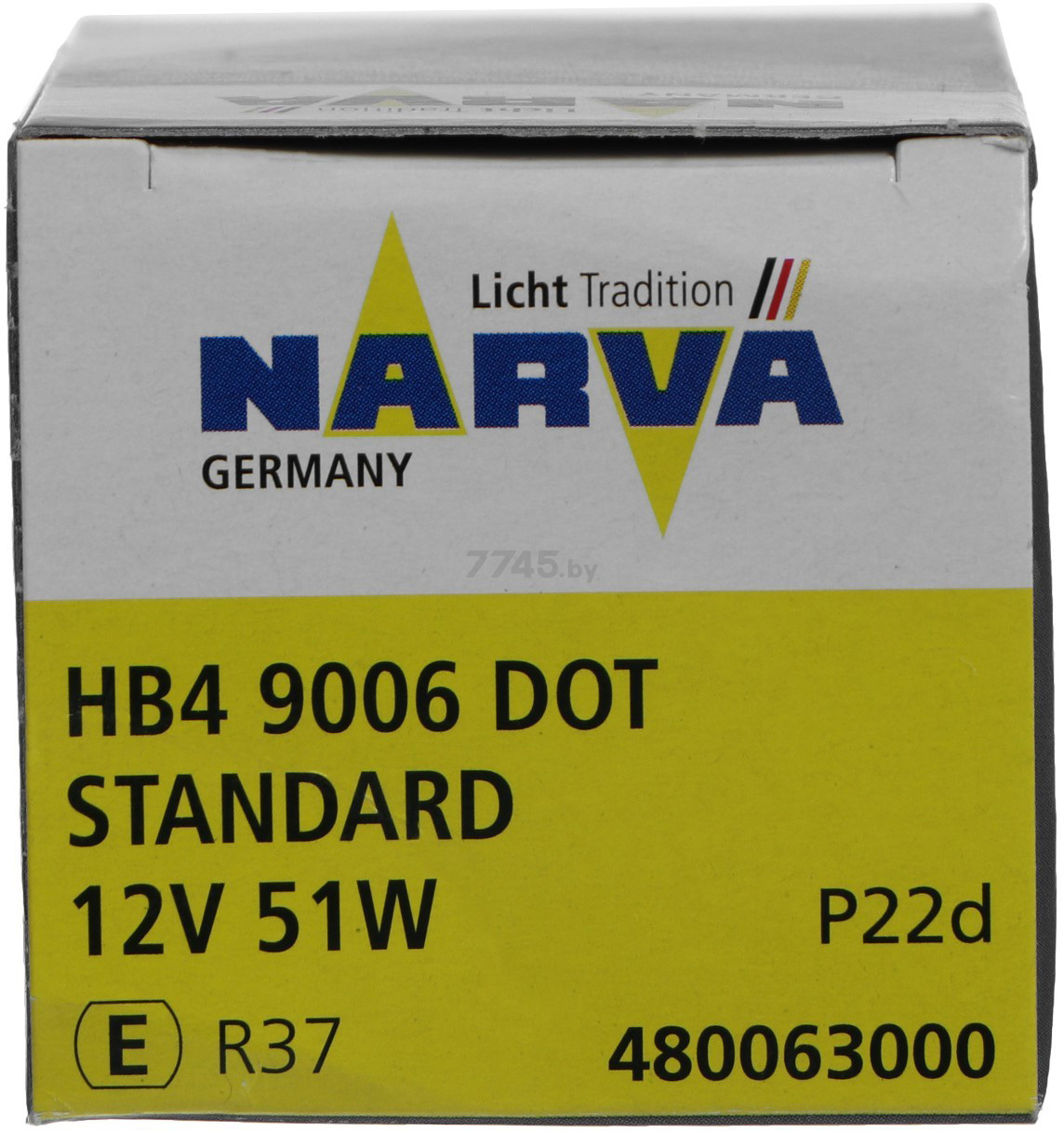Лампа галогенная автомобильная NARVA Standard HB4 (48006) - Фото 5