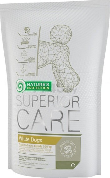 Сухой корм для собак NATURE'S PROTECTION Superior Care White Dog Small Breed Adult 0,4 кг (NPSC45662) - Фото 2