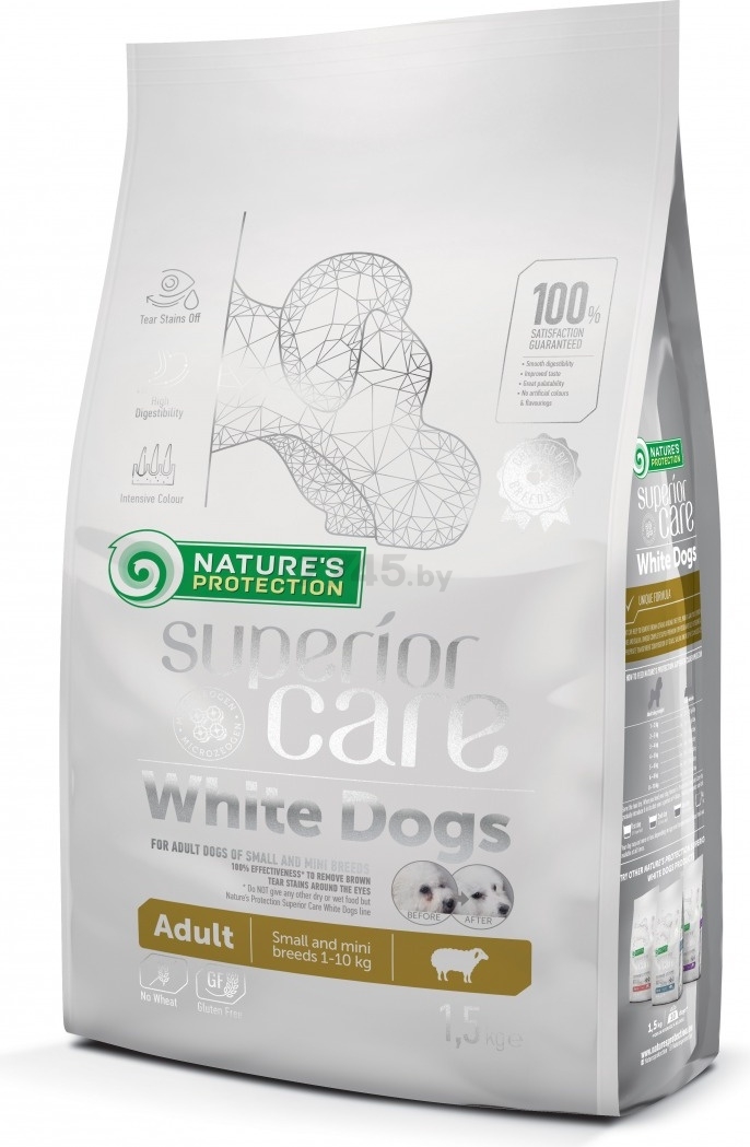 Сухой корм для собак NATURE'S PROTECTION Superior Care White Dog Small Breed Adult 1,5 кг (NPSC45663) - Фото 2