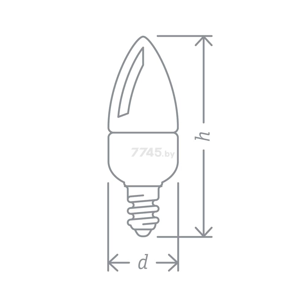 Лампа светодиодная E14 NAVIGATOR C37 8,5 Вт 4000К (61325) - Фото 3