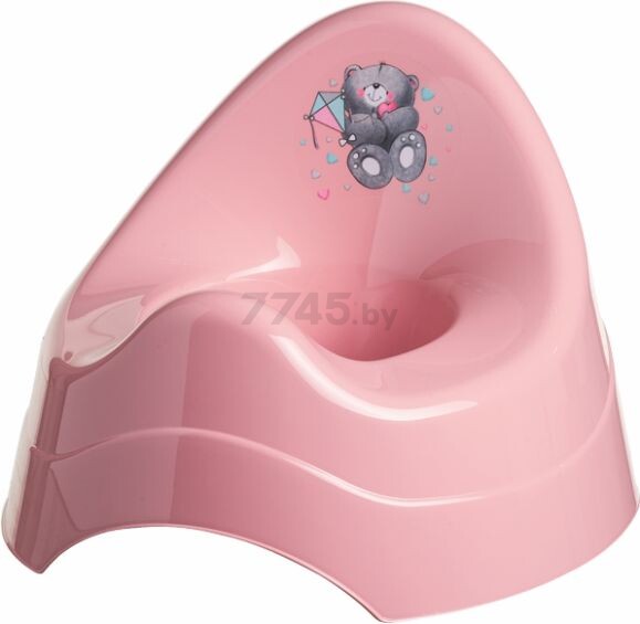 Горшок детский MALTEX Мишка темно-розовый (2077)