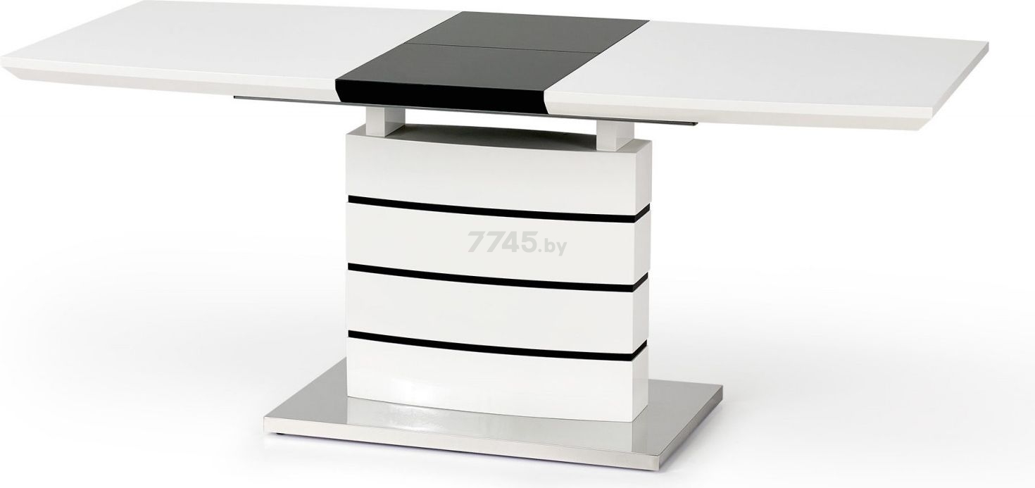 Стол кухонный HALMAR Nord бело-черный 140-180х80х76 см (V-CH-NORD-ST) - Фото 2