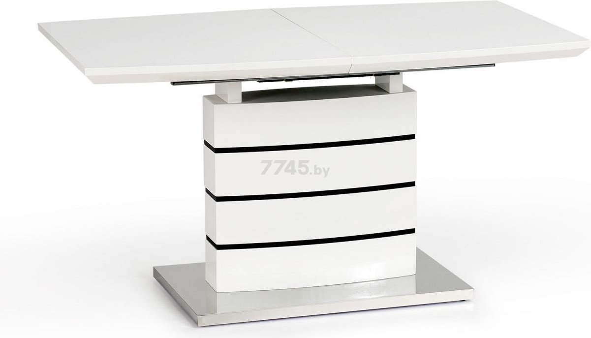 Стол кухонный HALMAR Nord бело-черный 140-180х80х76 см (V-CH-NORD-ST)