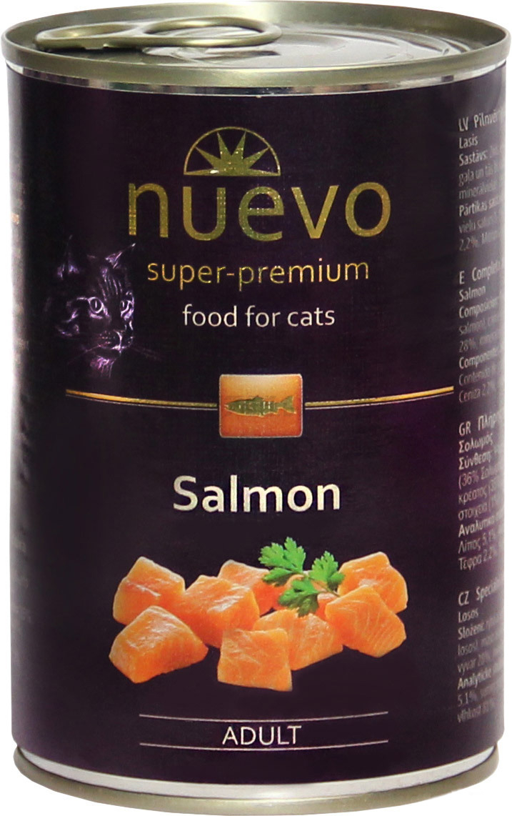 Влажный корм для кошек NUEVO Adult лосось консервы 400 г (95102) - Фото 2