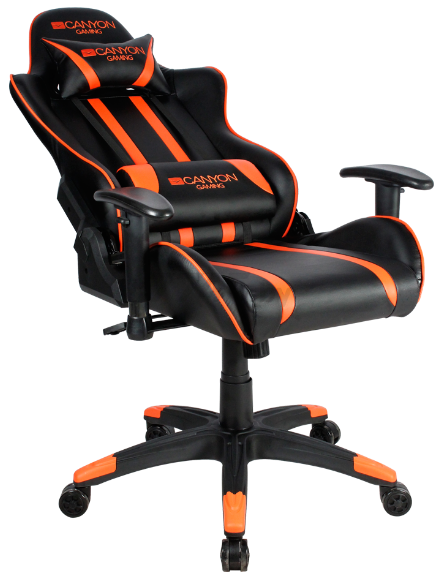 Кресло геймерское CANYON Fobos CND-SGCH3 черно-оранжевое - Фото 5
