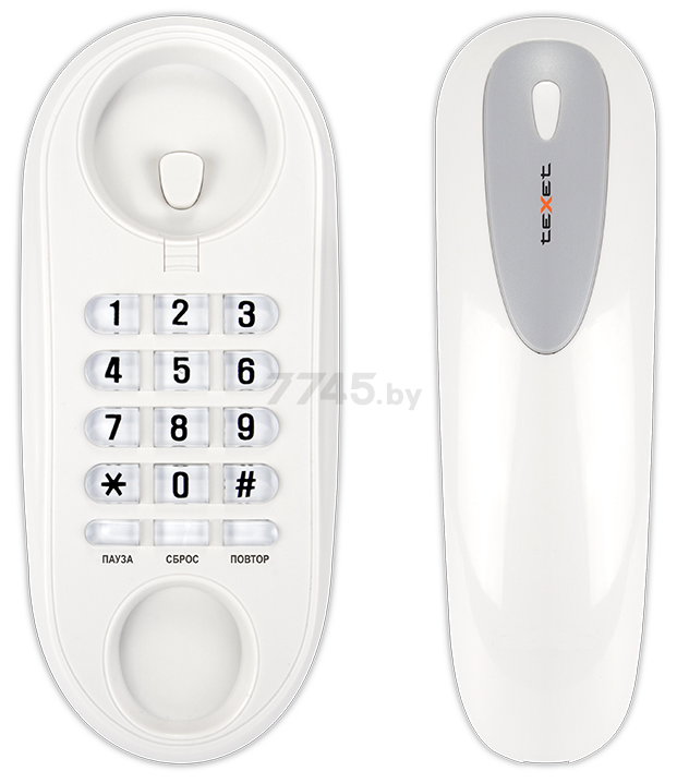Телефон домашний проводной TEXET TX-236 светло-серый - Фото 3