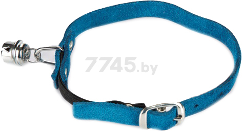 Ошейник для кошек замшевый BEEZTEES 10 мм 23-27,5 см голубой (8712695051671)