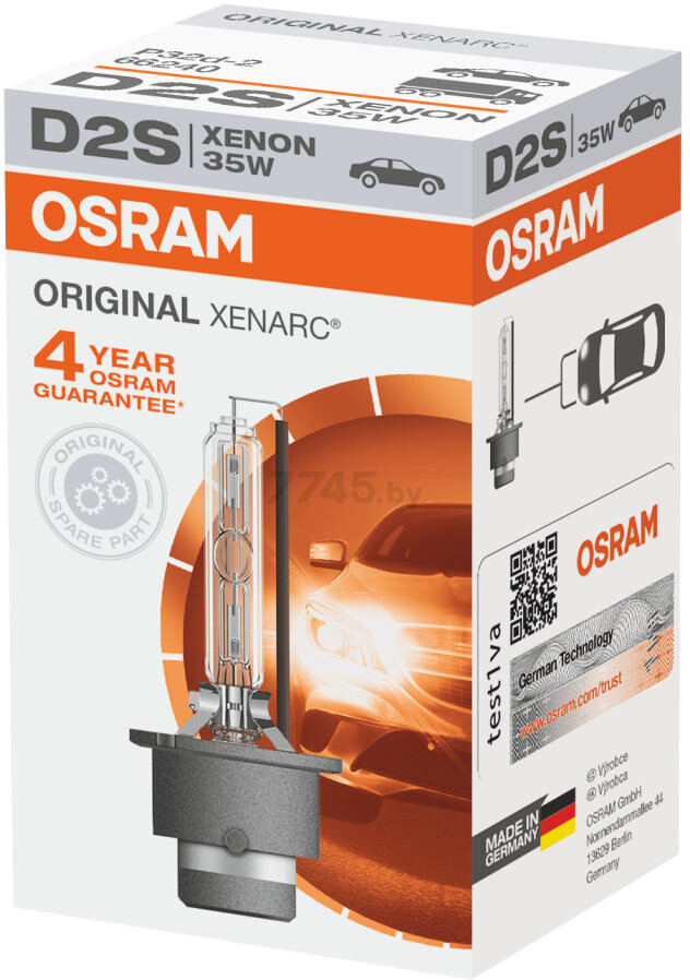 Лампа ксеноновая автомобильная OSRAM Xenarc Original D2S (66240) - Фото 2