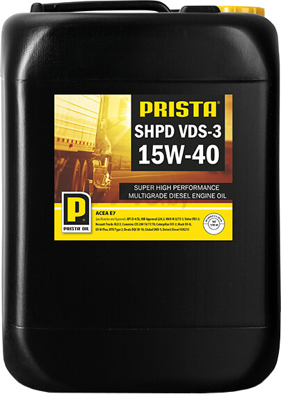 Моторное масло 15W40 минеральное PRISTA SHPD VDS-3 20 л (P060904)