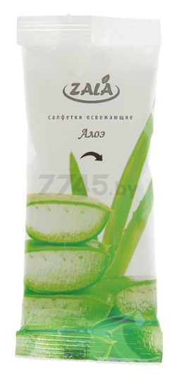 Салфетки влажные ZALA Fresh Алоэ и зеленый чай 10 штук (ZL11110)