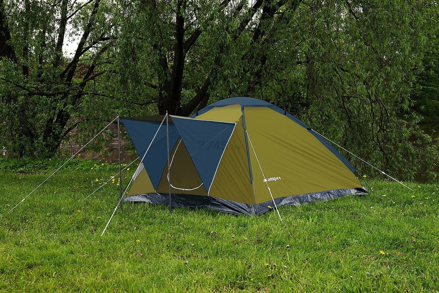 Палатка ACAMPER Monodome 4 (зеленый) - Фото 2