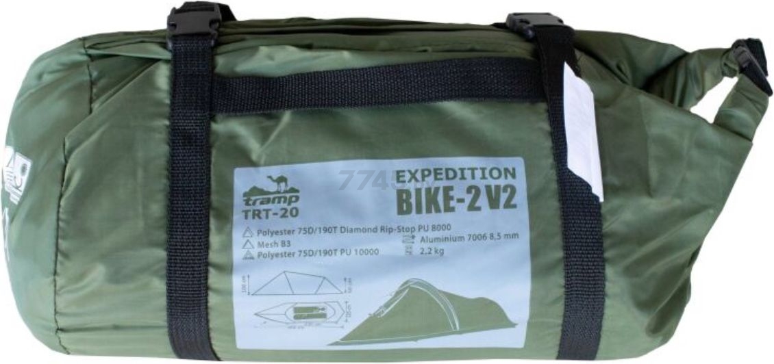Палатка TRAMP Bike 2 Green (V2) - Фото 9