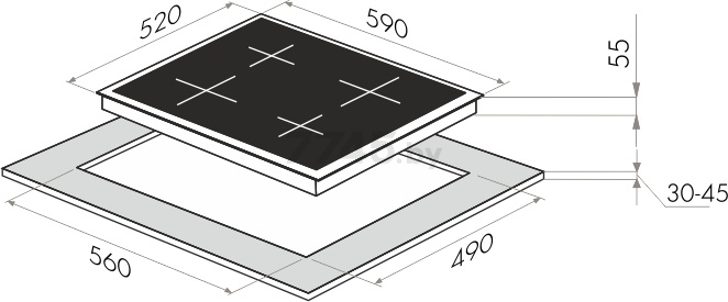 Панель варочная электрическая MAUNFELD EVSE594FDBK (КА-00013337) - Фото 12