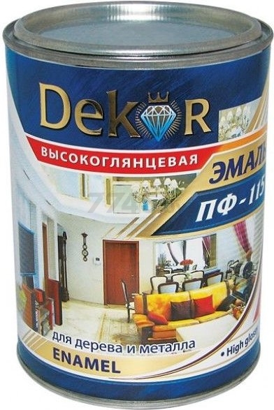 Эмаль алкидная DEKOR ПФ-115 белая матовая 1,8 кг (26-293)