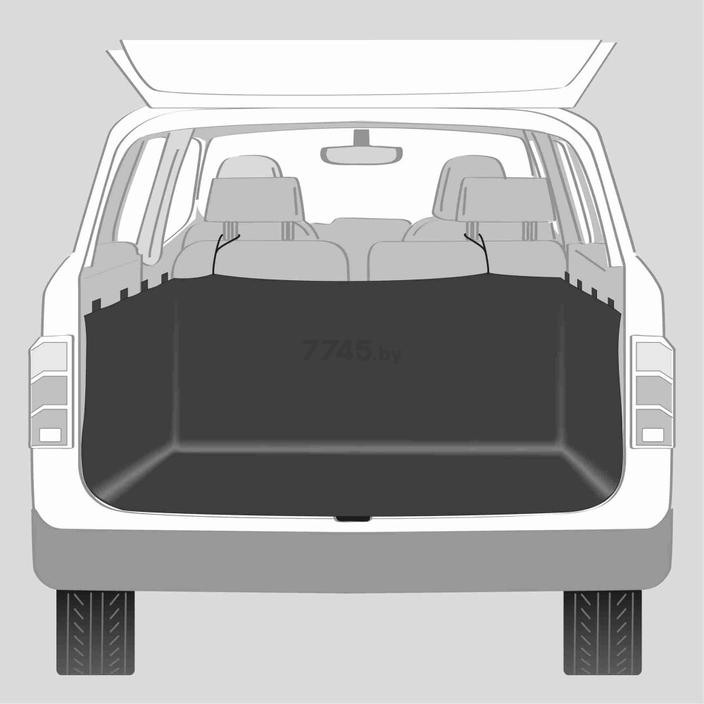 Подстилка для собак в багажник автомобиля TRIXIE 230х170 см черный (1318) - Фото 2