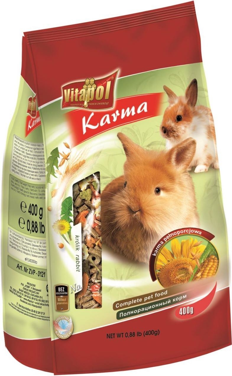Корм для кроликов VITAPOL 0,4 кг (ZVP-0121) - Фото 2