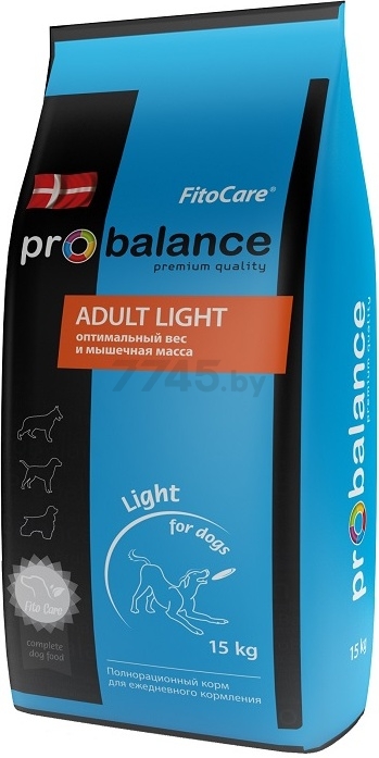Сухой корм для собак PROBALANCE Adult Light 15 кг (4640011981422) - Фото 2