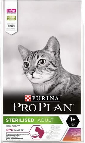 Сухой корм для стерилизованных кошек PURINA PRO PLAN Sterilised Optisavour утка и печень 10 кг (7613036732727)