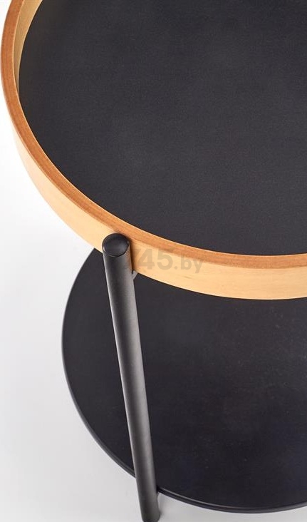 Стол журнальный HALMAR Rolo дуб натуральный/черный 44х55 см (V-CH-ROLO-LAW) - Фото 3