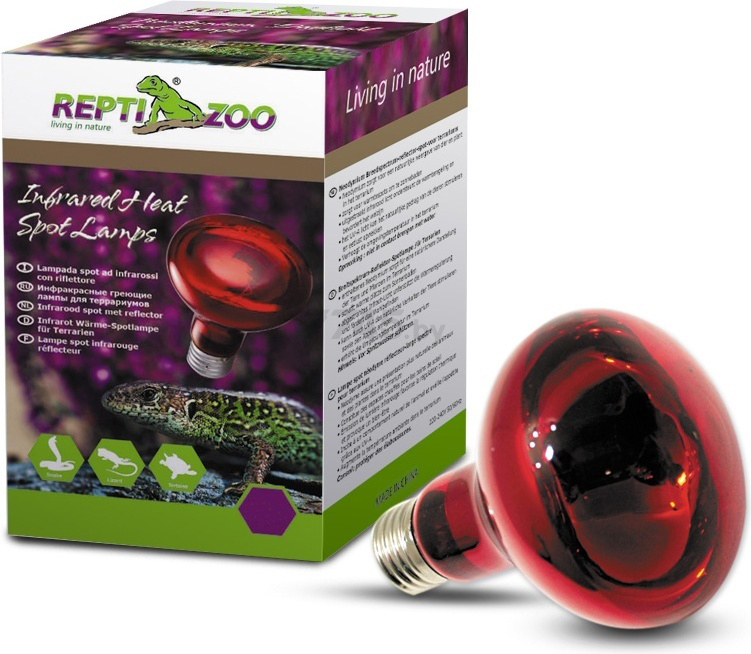 Лампа инфракрасная для террариума REPTI-ZOO ReptiInfrared 80100R 100 Вт (83725013)