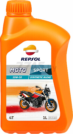Масло четырехтактное 10W30 полусинтетическое REPSOL Moto Sport 4T 1 л (RP180B51)