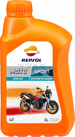 Масло четырехтактное 20W50 полусинтетическое REPSOL Moto Sport 4T 1 л (RP180Q51)