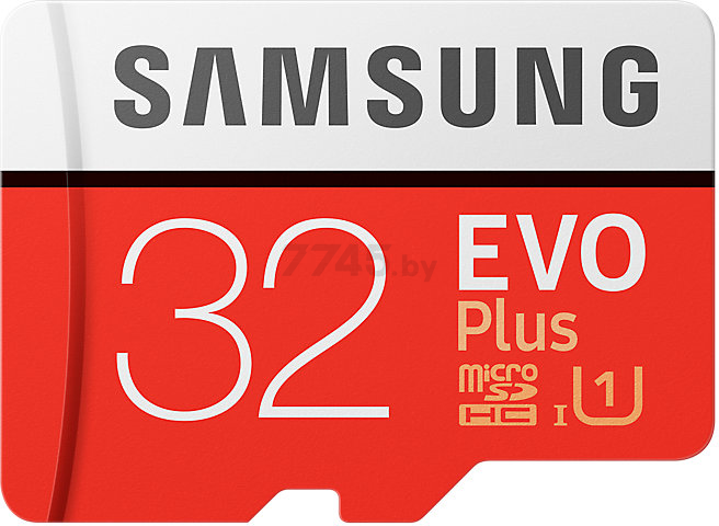 Карта памяти SAMSUNG MicroSDHC 32 ГБ EVO plus с адаптером SD (MB-MC32GA/RU)