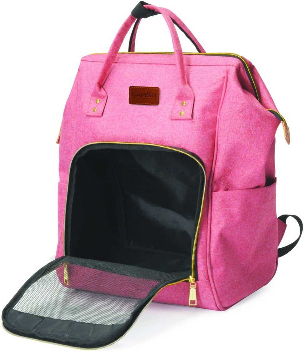 Рюкзак-переноска для животных CAMON Pet Fashion 30x20x43 см розовый (CA646/A) - Фото 2
